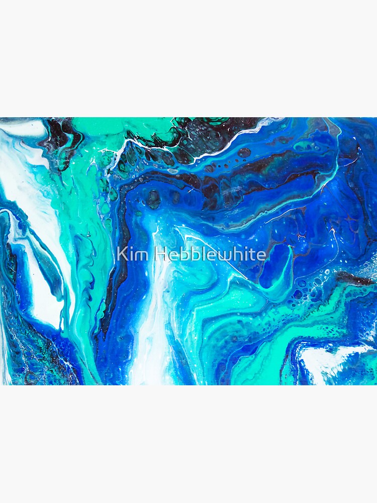 Thumbnail 3 of 3, Sticker, Ocean Flow designed and sold by KimHebblewhite.