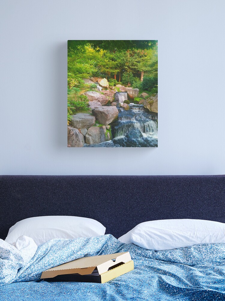 Thumbnail 1 of 3, Canvas Print, Japanese Waterfall designed and sold by TalBright.