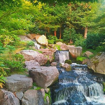 Artwork thumbnail, Japanese Waterfall by TalBright