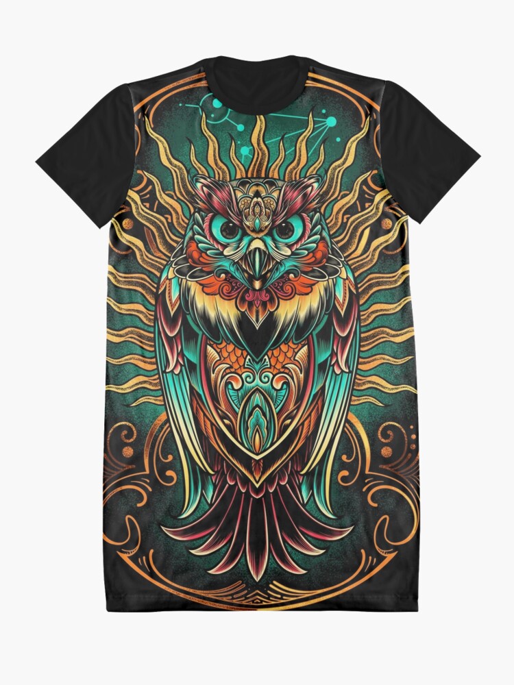 Alternate view of Owl - The Watcher Graphic T-Shirt Dress