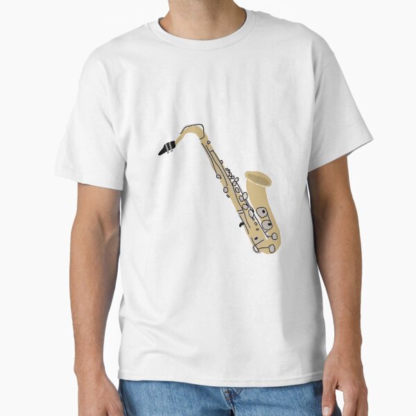Vista previa del artículo con la obra «Saxofón tenor jazz banda blues», diseñado y vendido por jenido.