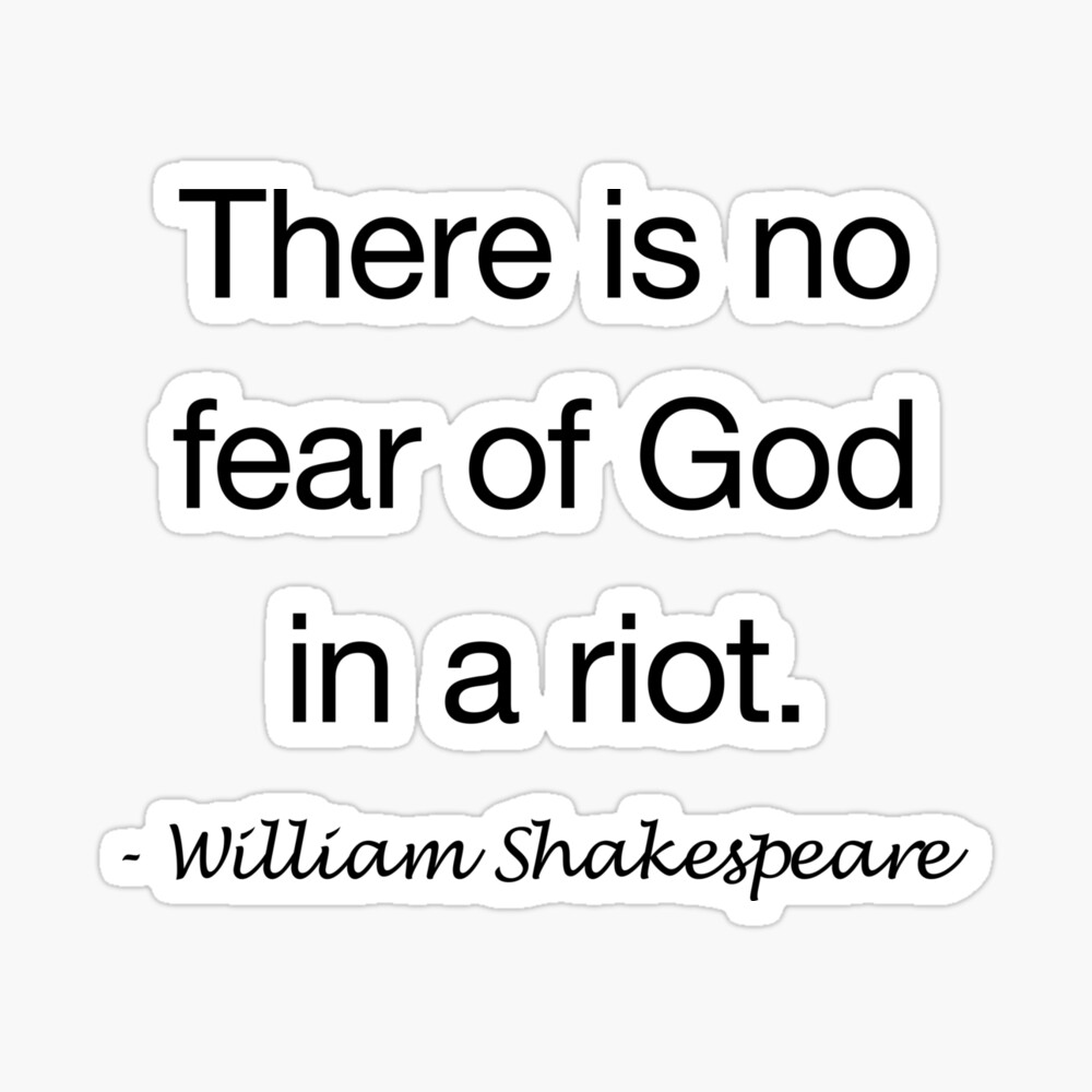 there is no fear in god