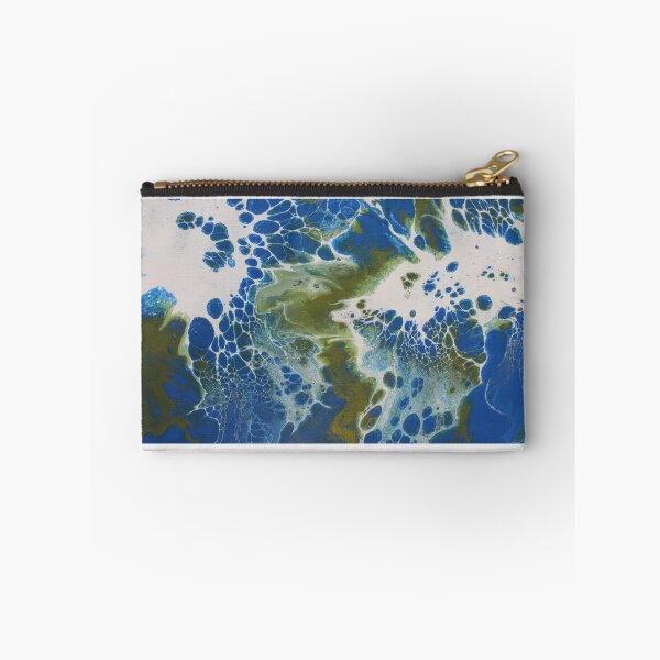 Item preview, Fluid art - splashes of blue, green, white designed and sold by themuseinspired.