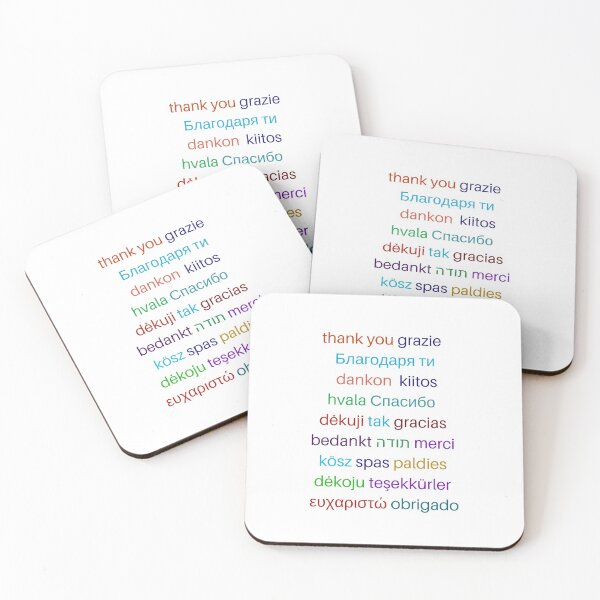 Item preview, Thank you in different languages designed and sold by Inspirationmotivation.