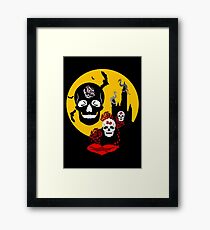 red moon skull Framed Print