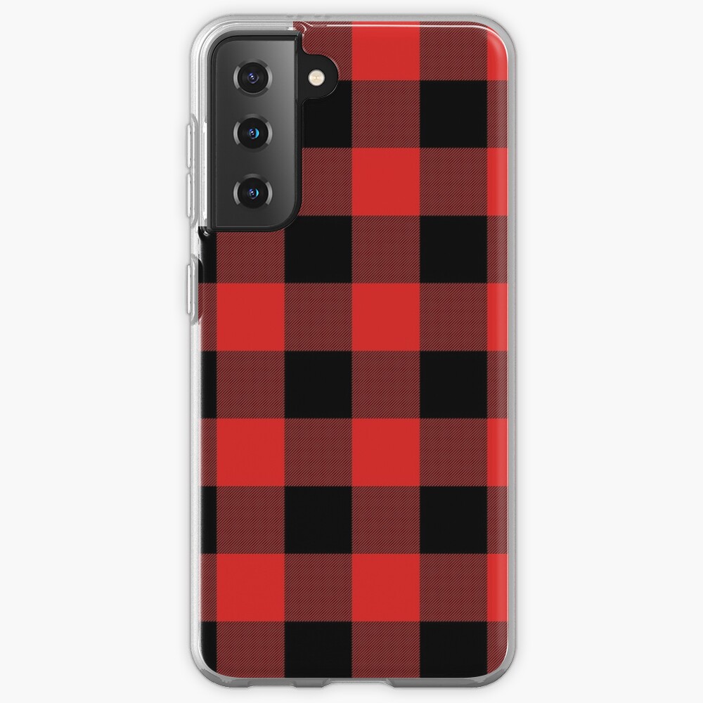 Buffalo Check Red And Black Plaid Wide Stripes