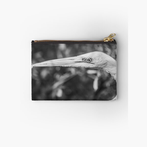 Item preview, Black and white headshot of a Great egret designed and sold by KensLensDesigns.