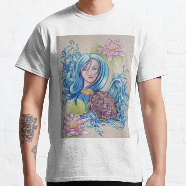 Blue Nova, Turtle Colored Pencil Drawing Classic T-Shirt