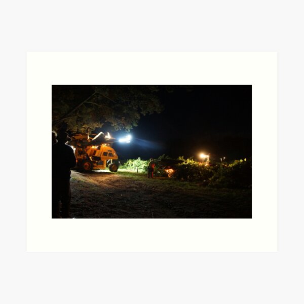 Night Harvest - Magpie Springs - Adelaide Hills Wine Region - Fleurieu Peninsula - South Australia Art Print