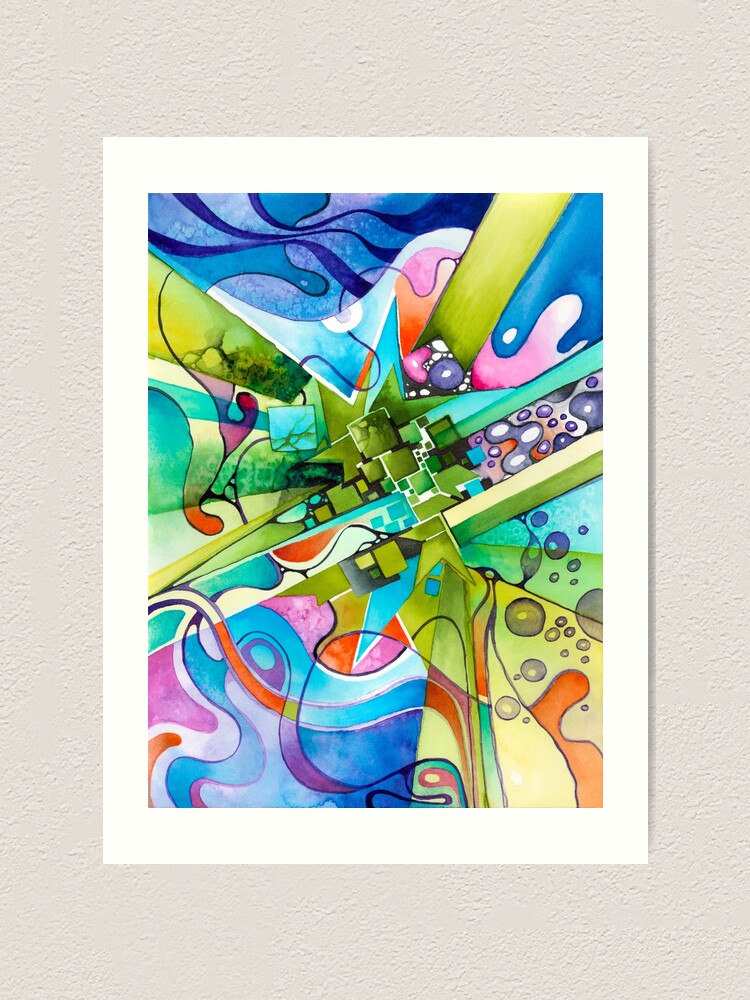 Tubes of Wonder - Abstract Watercolor + Pen Illustration Canvas Print for  Sale by jeffjag