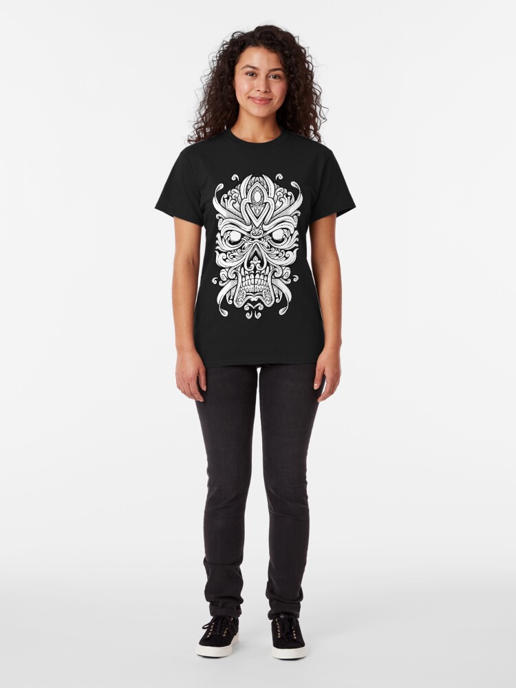 Alternate view of Ornate Skully Mask Classic T-Shirt