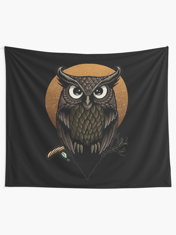 Alternate view of F'owl Moon Tapestry