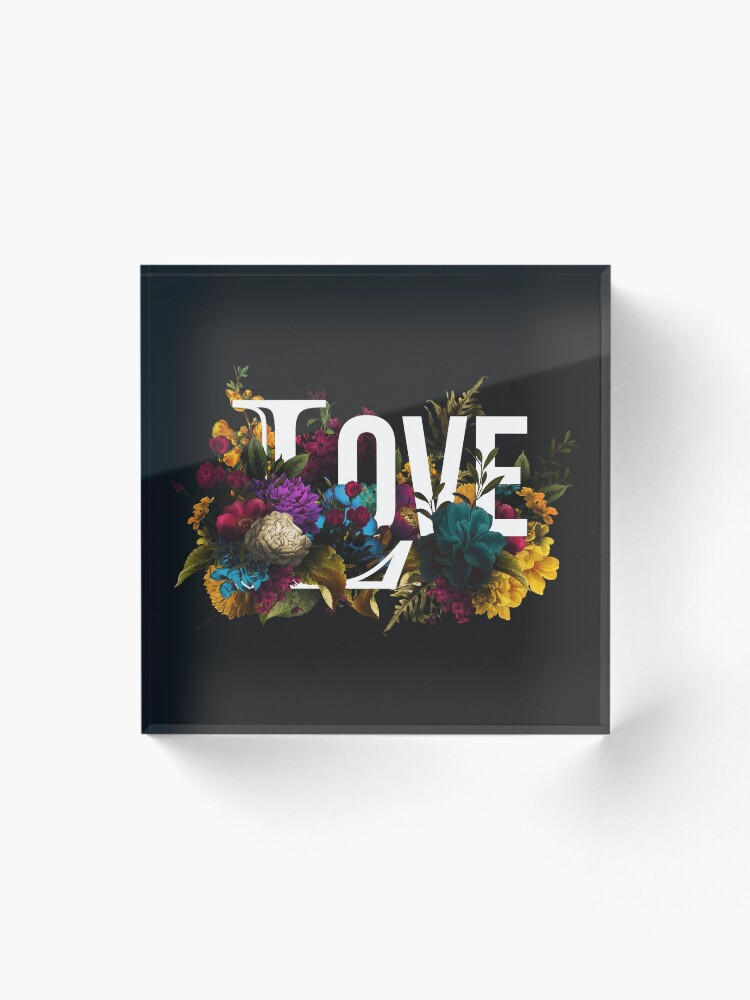 Thumbnail 1 of 5, Acrylic Block, Love designed and sold by PatternsofLife.