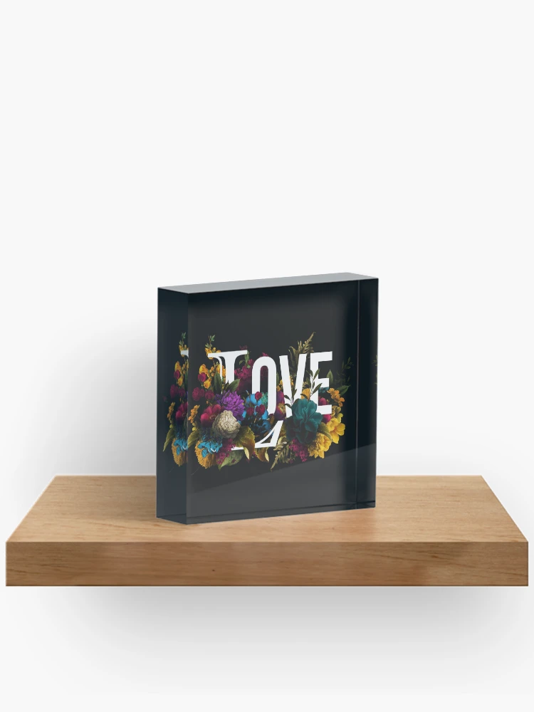 Thumbnail 2 of 5, Acrylic Block, Love designed and sold by Mandala Of Life.