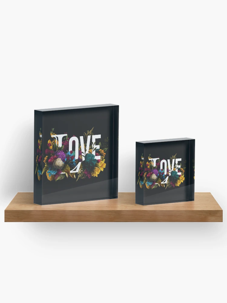Thumbnail 3 of 5, Acrylic Block, Love designed and sold by Mandala Of Life.