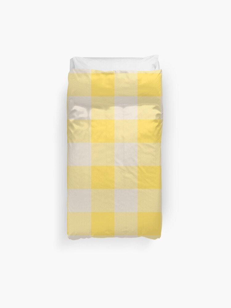 Buffalo Check Mustard Yellow And Vintage White Plaid Wide Stripes