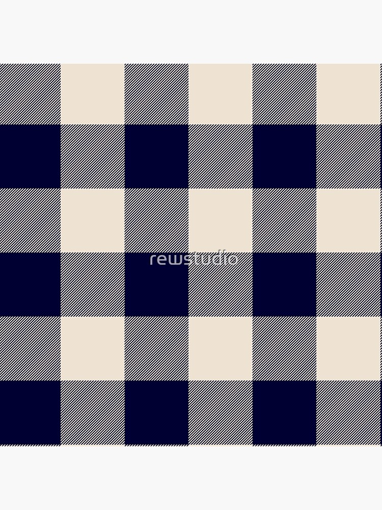 Navy blue shop buffalo check pillow