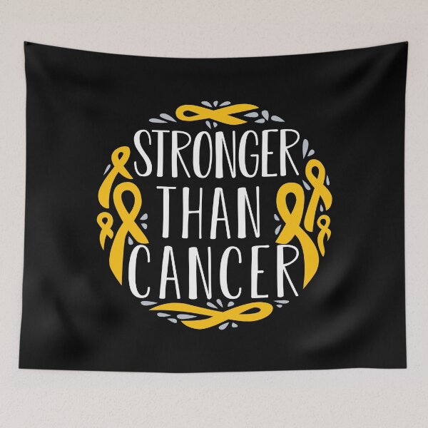 Item preview, Stronger Than Cancer | Yellow Ribbon Bone Cancer Support designed and sold by redwoodandvine.