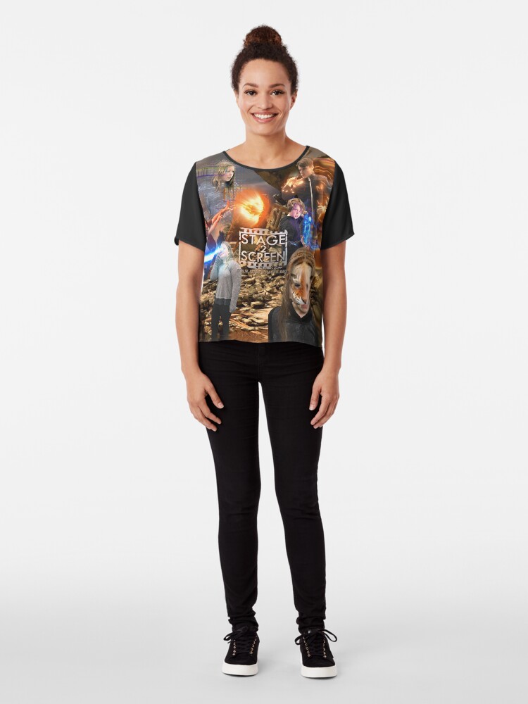 Alternate view of stage2screen Wyoming Juniors Chiffon Top