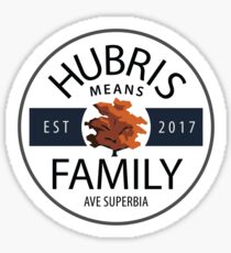Pegatina Hubris significa familia