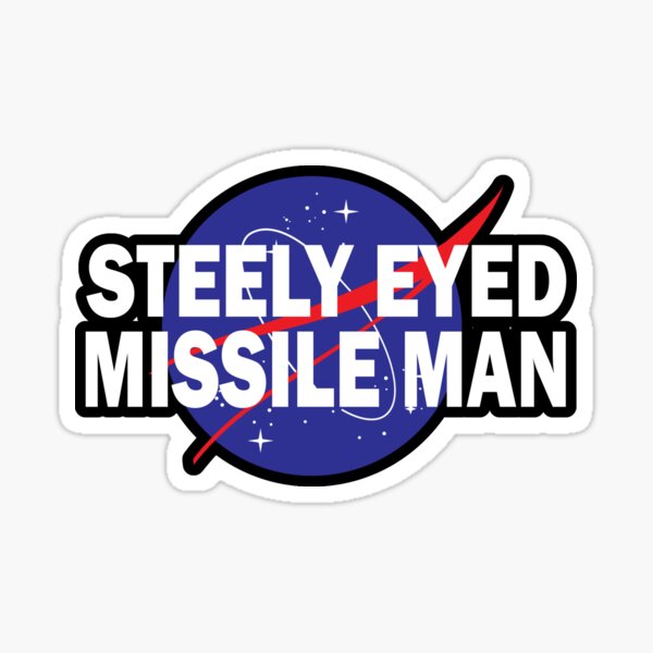 NASA Logo Inspired "Steely Eyed Missile Man" Design Sticker