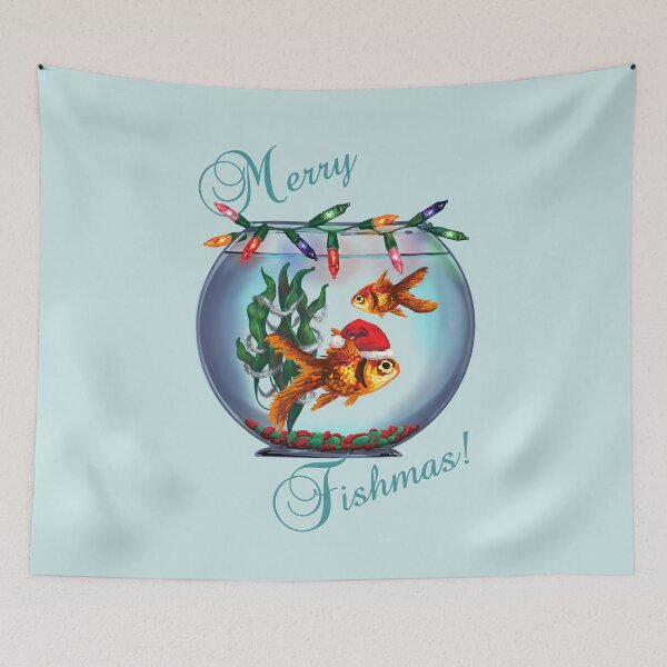 Item preview, Merry Fishmas! designed and sold by ElephantShoe.