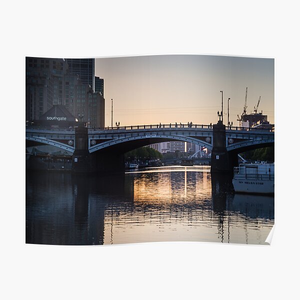 Melbourne Princes Bridge Poster