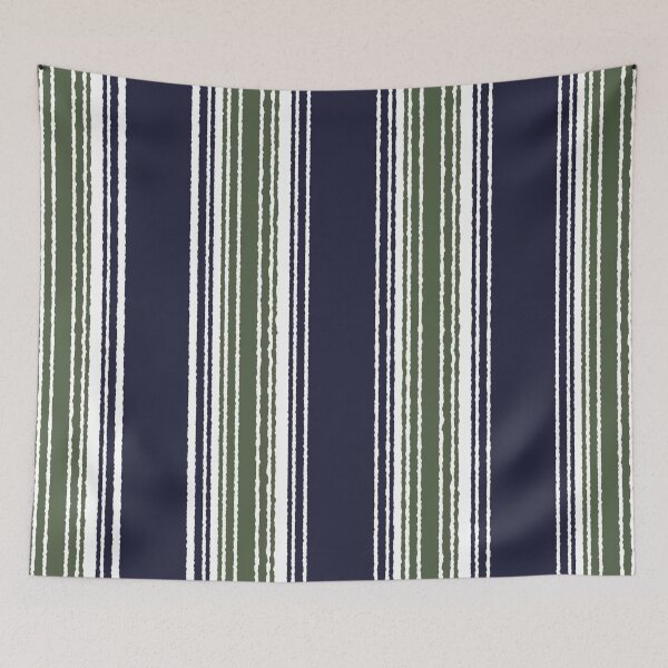 Item preview, Navy blue and sage green stripes designed and sold by hellcom.