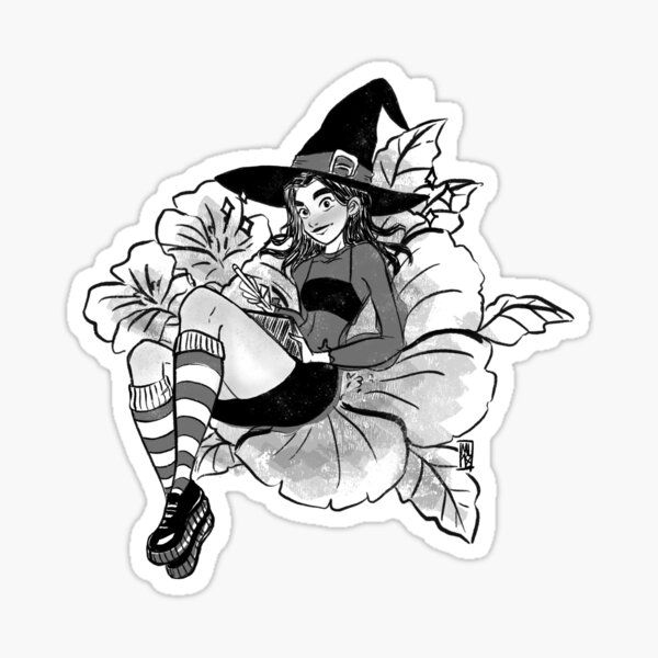 Hibiscus Witch Sticker