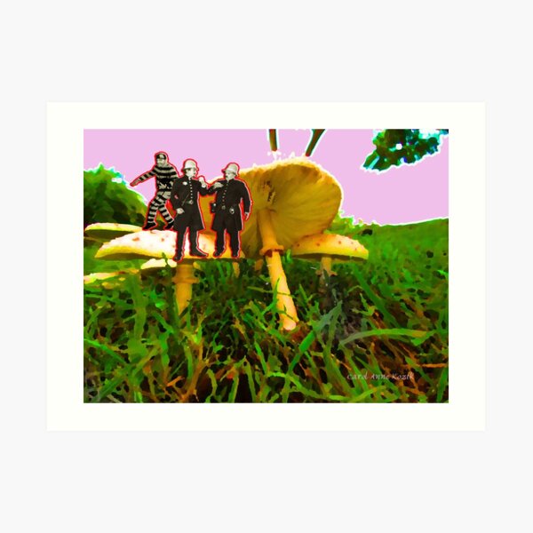 MUSHROOM INVESTIGATIONERS Art Print