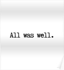 All was well Poster