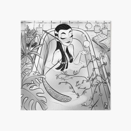 Item preview, Mermaid Bathtime designed and sold by mlmillustration.