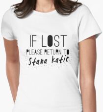 Return to Stana Katic Women's Fitted T-Shirt
