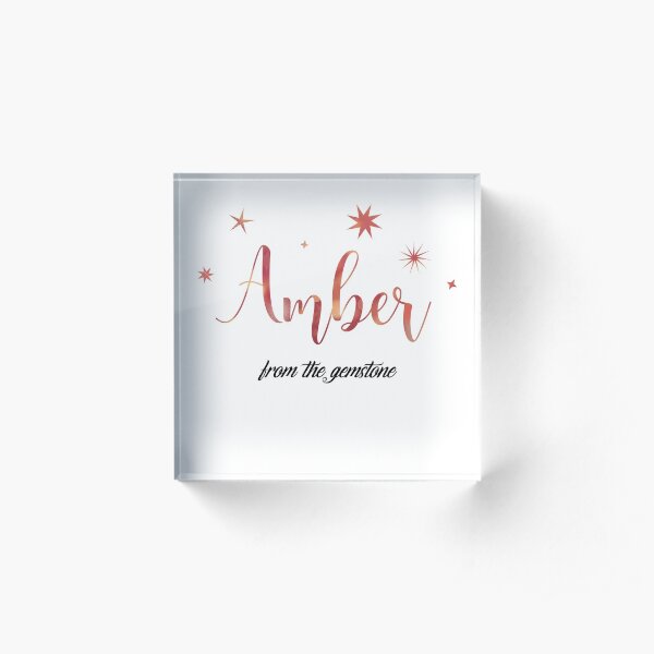 Amber Acrylic Block
