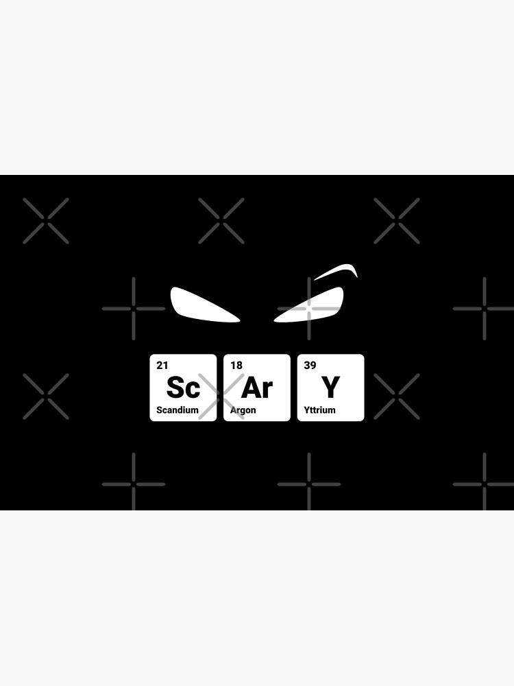Thumbnail 4 of 4, Zipper Pouch, Scary! Halloween Eyes Periodic Table Elements Scandium Argon Yttrium designed and sold by science-gifts.