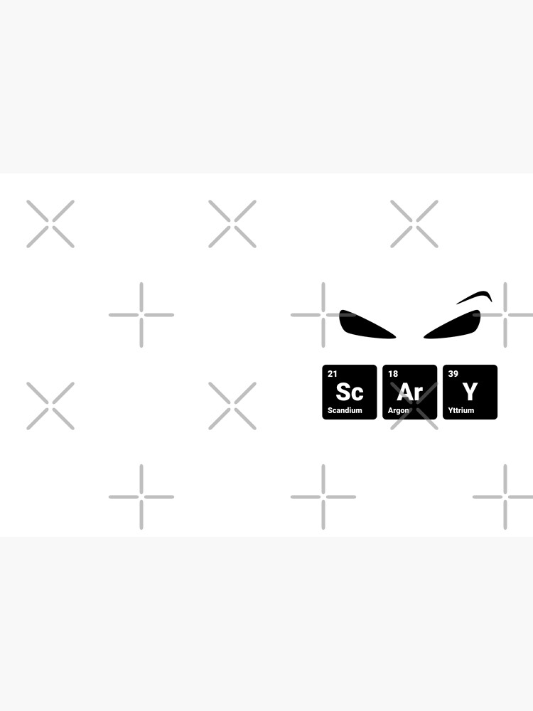 Scary! Halloween Eyes Periodic Table Elements Scandium Argon Yttrium (Inverted) by science-gifts