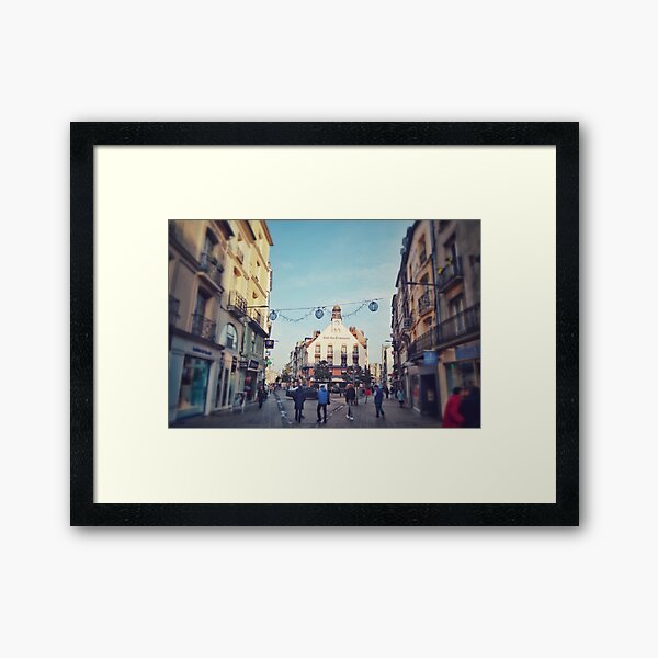 Cafe Des Tribunau in Dieppe Framed Art Print