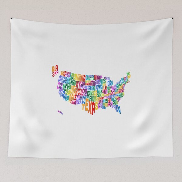 Item preview, United States Typography Text Map designed and sold by ArtPrints.