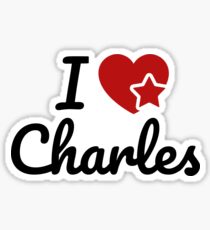 I love Charles Artwork Sticker