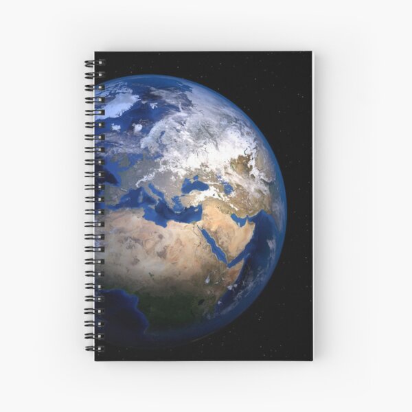 The world from space Spiral Notebook