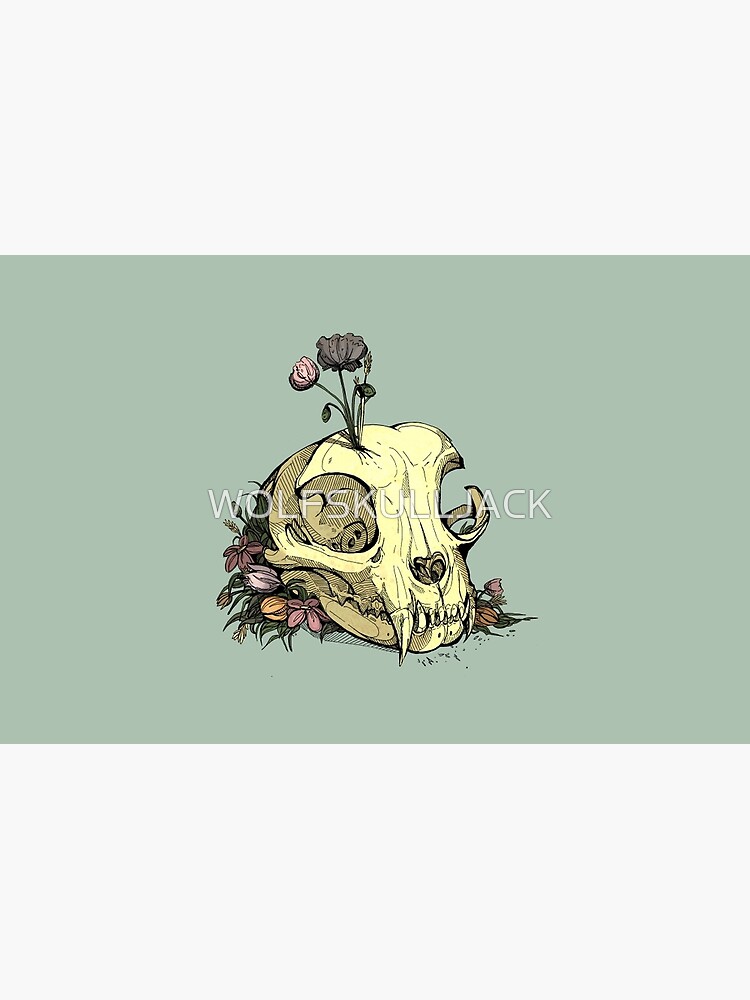 Thumbnail 4 of 4, Zipper Pouch, Little Skull Colour designed and sold by WOLFSKULLJACK.