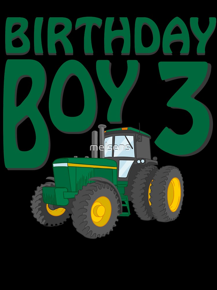 T Shirt Enfant Tracteur Agricole 3eme Anniversaire Par Melsens Redbubble