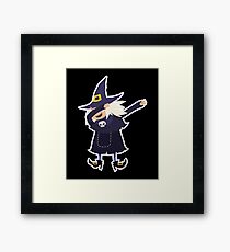 Dabbing Witch Costumes Wizards Broomstick Witch Dance Framed Print