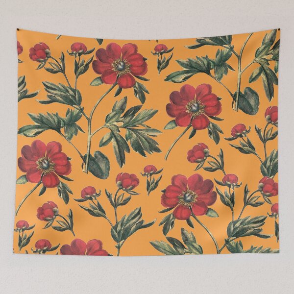 Item preview, red flowers designed and sold by franciscomff.