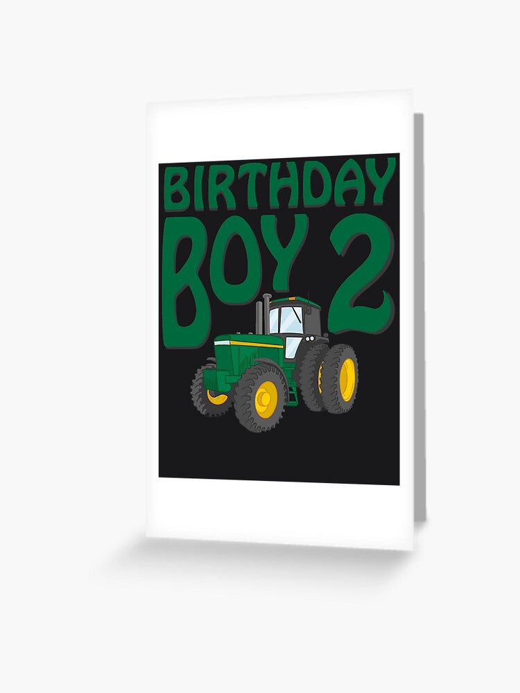 Carte De Vœux 2eme Anniversaire Du Tracteur Agricole Par Melsens Redbubble