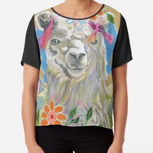 Llama Llove Chiffon Top