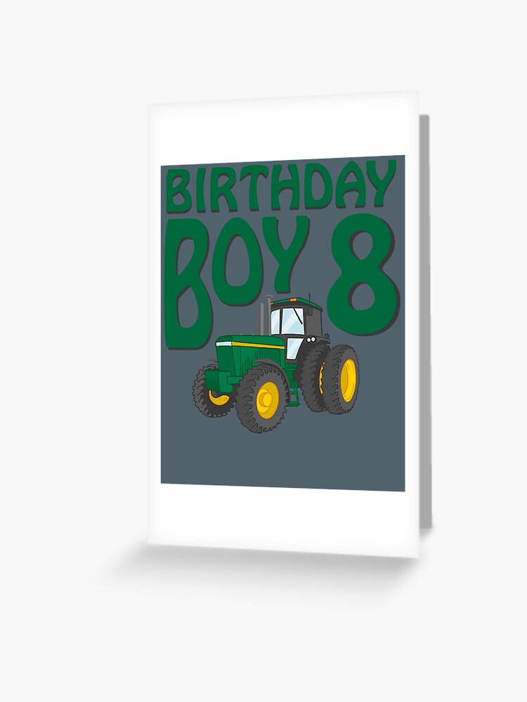 Carte De Vœux Tracteur Agricole 8eme Anniversaire Par Melsens Redbubble