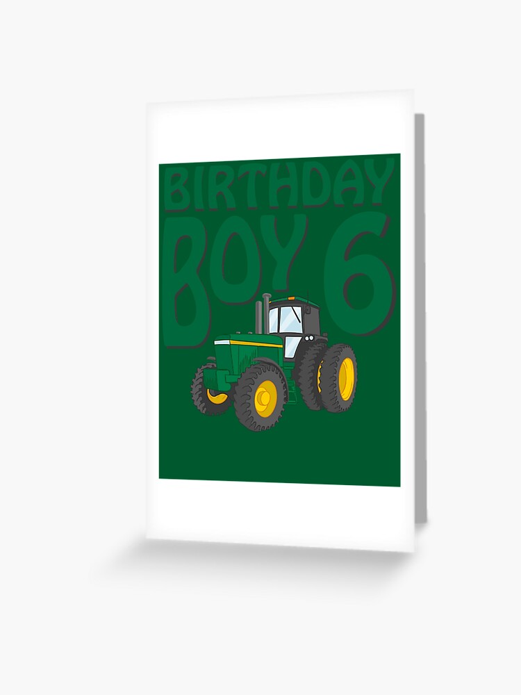 Carte De Vœux 6eme Anniversaire Du Tracteur Agricole Par Melsens Redbubble