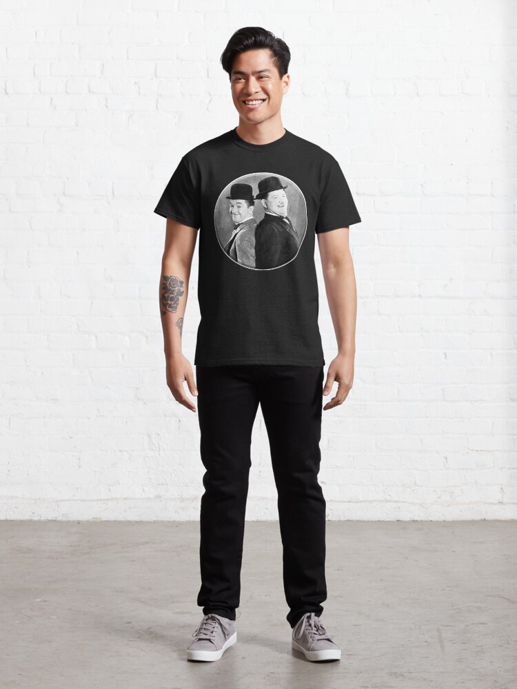 Alternate view of LAUREL AND HARDY. Stan Laurel and Oliver Hardy in their 1939 feature film called The Flying Deuces. Classic T-Shirt