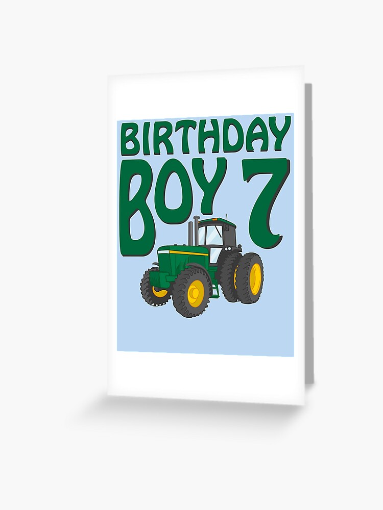 Carte De Vœux 7eme Anniversaire Du Tracteur Agricole Par Melsens Redbubble